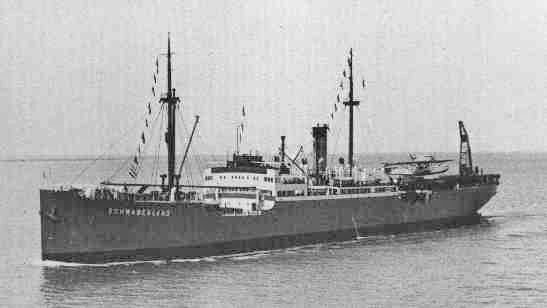 Корабль "Schwabenland" использовался с 1934 г. для трансатлантических почтовых перевозок